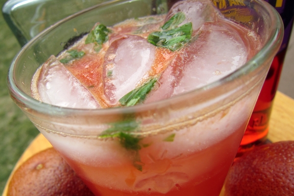Blood Orange and Basil Campari Cocktail