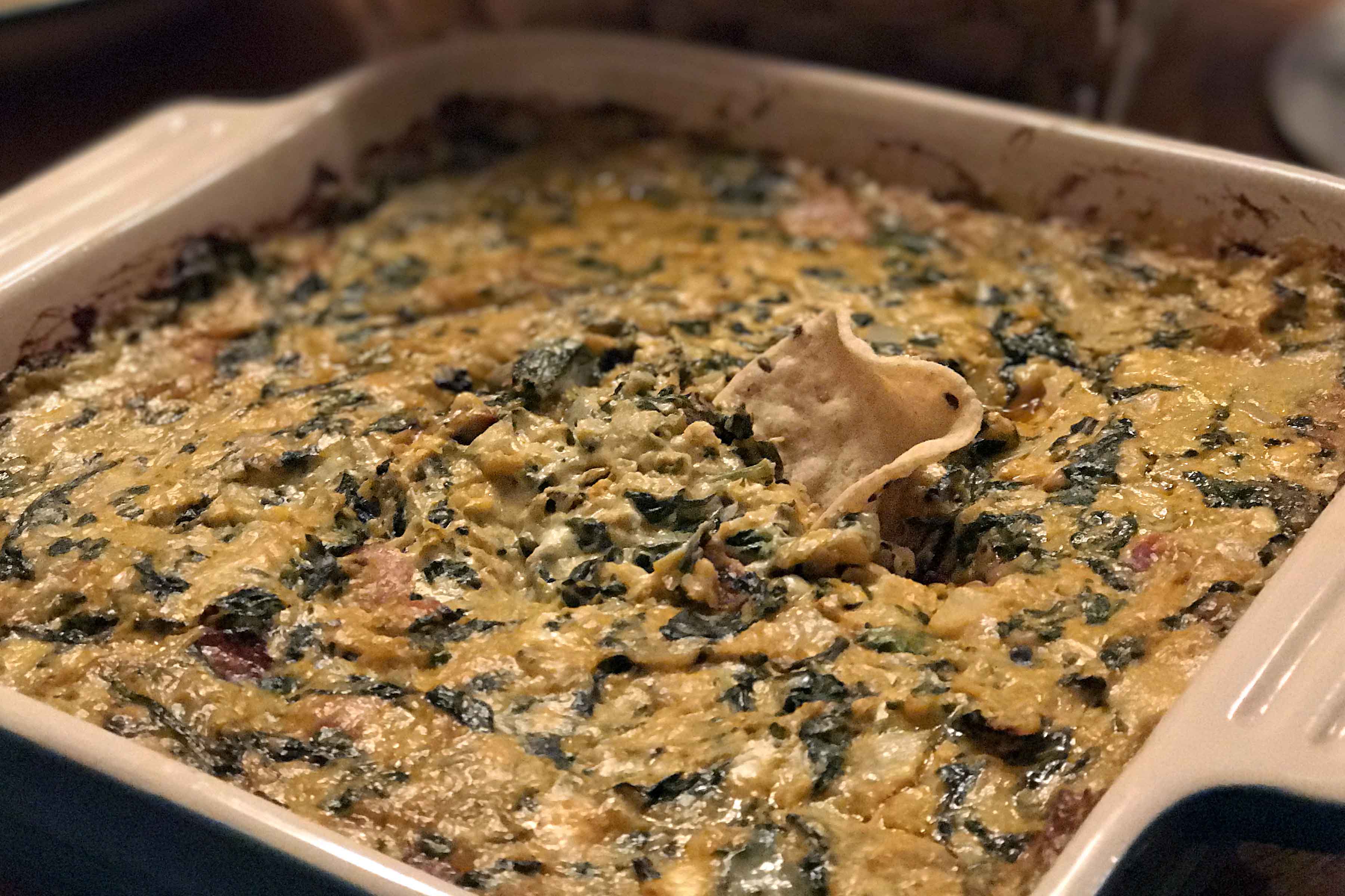 Buffalo-Bacon-Spinach-Artichoke Dip Buffalo-Bacon-Spinach-Artichoke Dip
