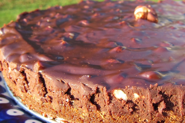 Dark Chocolate-Hazelnut Tart