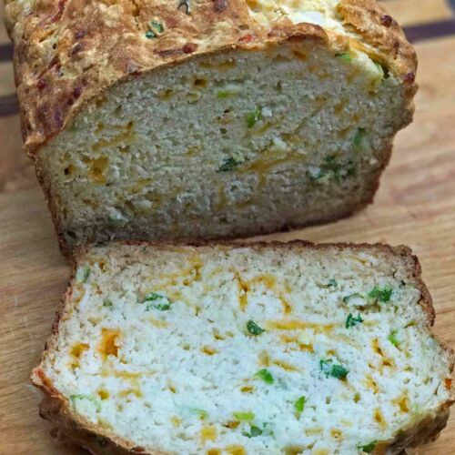 Cheddar Scallion Beer Bread Gluten Free