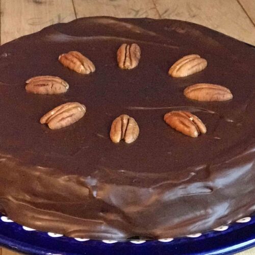 Chocolate-Bourbon-Pecan Cake