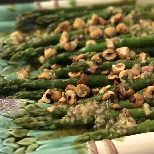 Asparagus with Hazelnuts and Tarragon Vinaigrette
