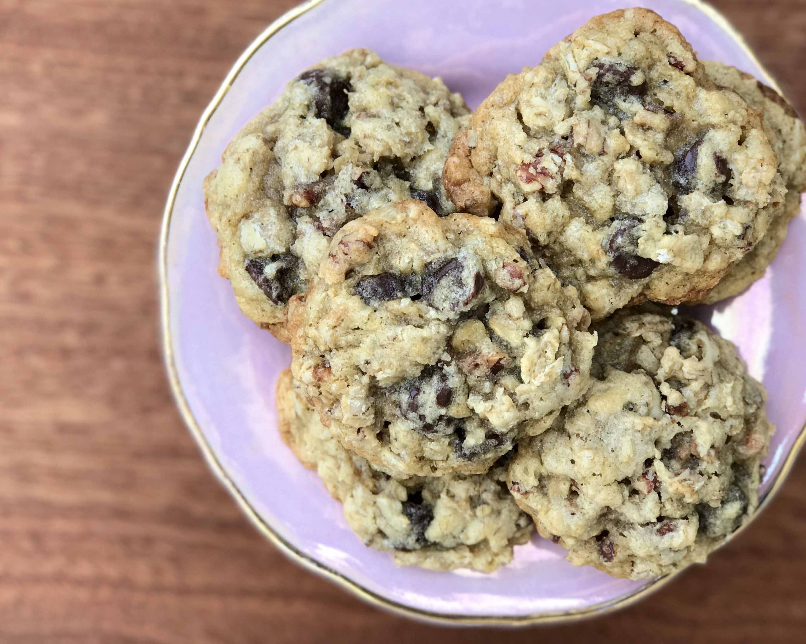 Chocolate Chip-Pecan-Oatmeal Cookies