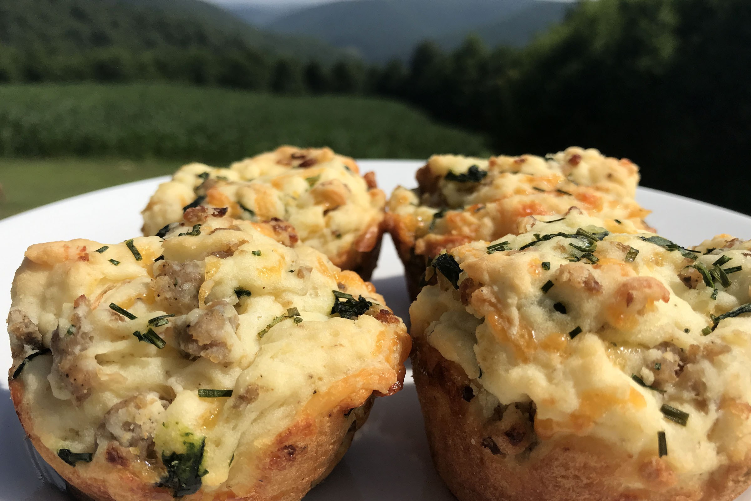 Sausage, Spinach and Cheddar Muffins (Gluten-Free)