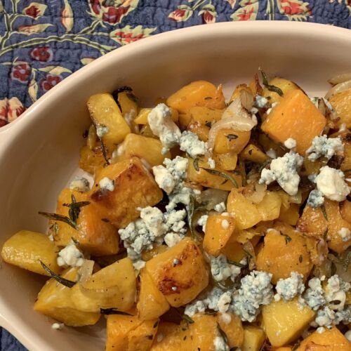 Roasted Butternut Squash with Blue Cheese