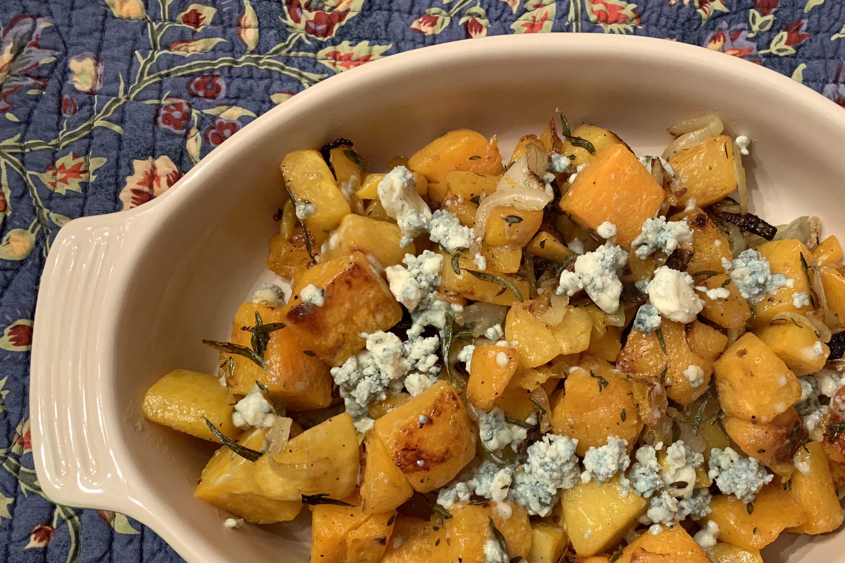 Roasted Butternut Squash with Blue Cheese