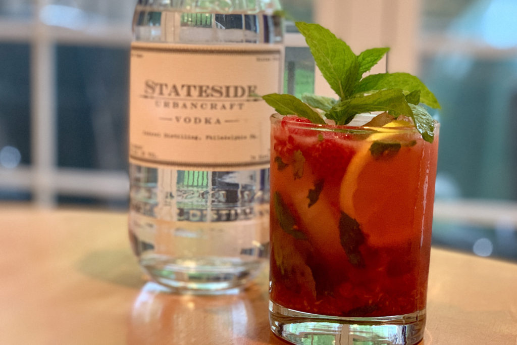 Raspberry-Mint Vodka Smash