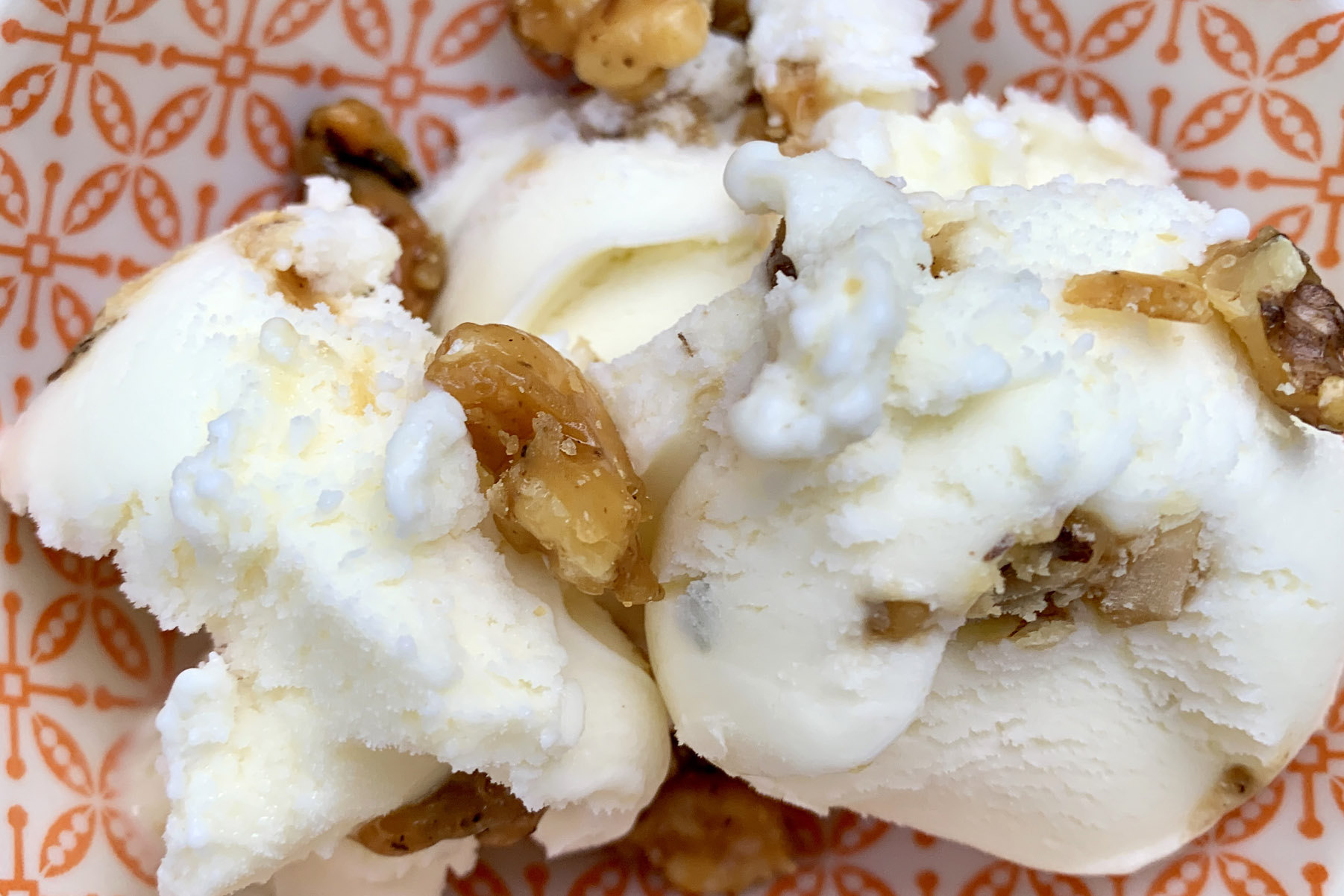 Gorgonzola Dolce Ice Cream with Walnut Pralines