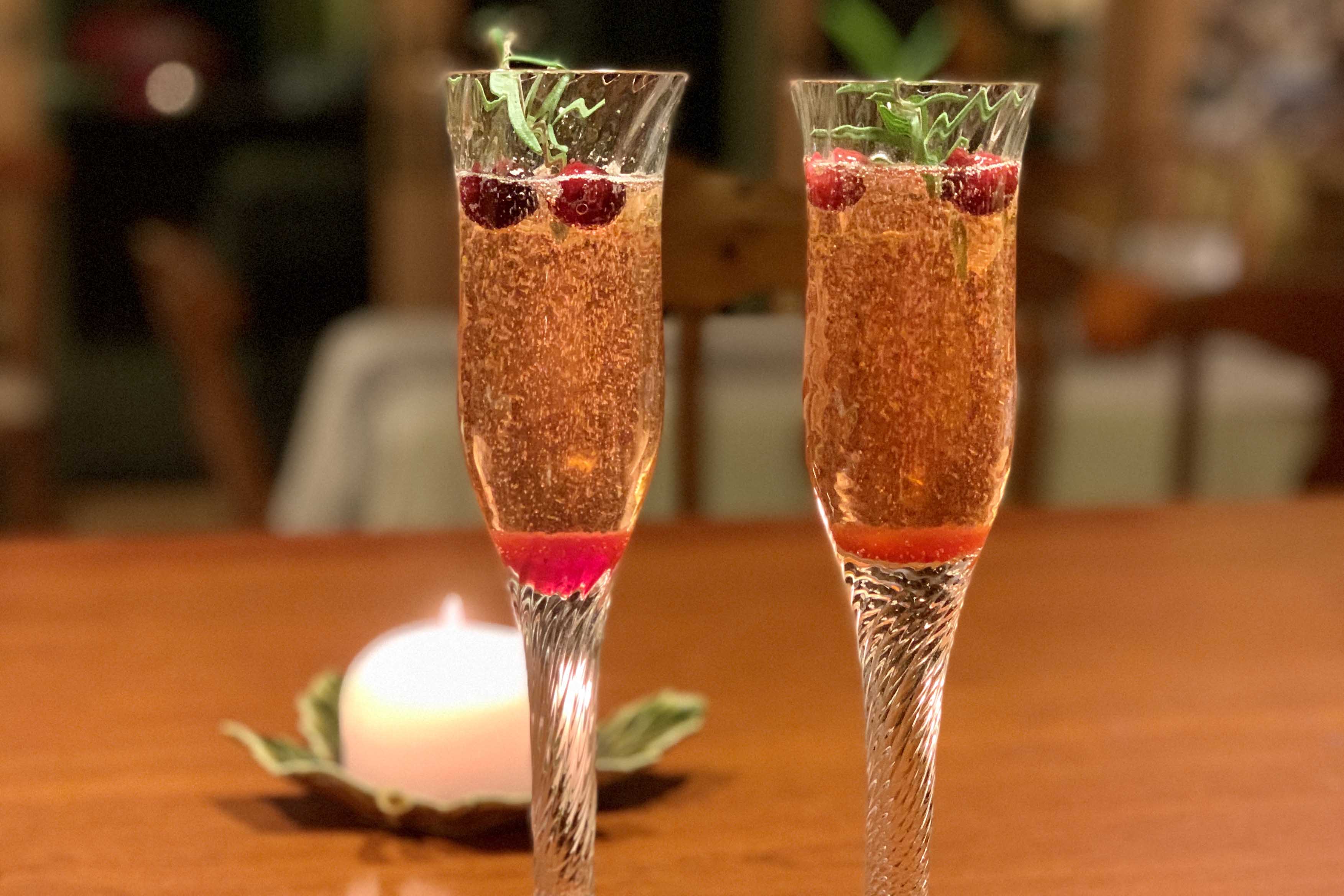 Cranberry-Rosemary Sparkler