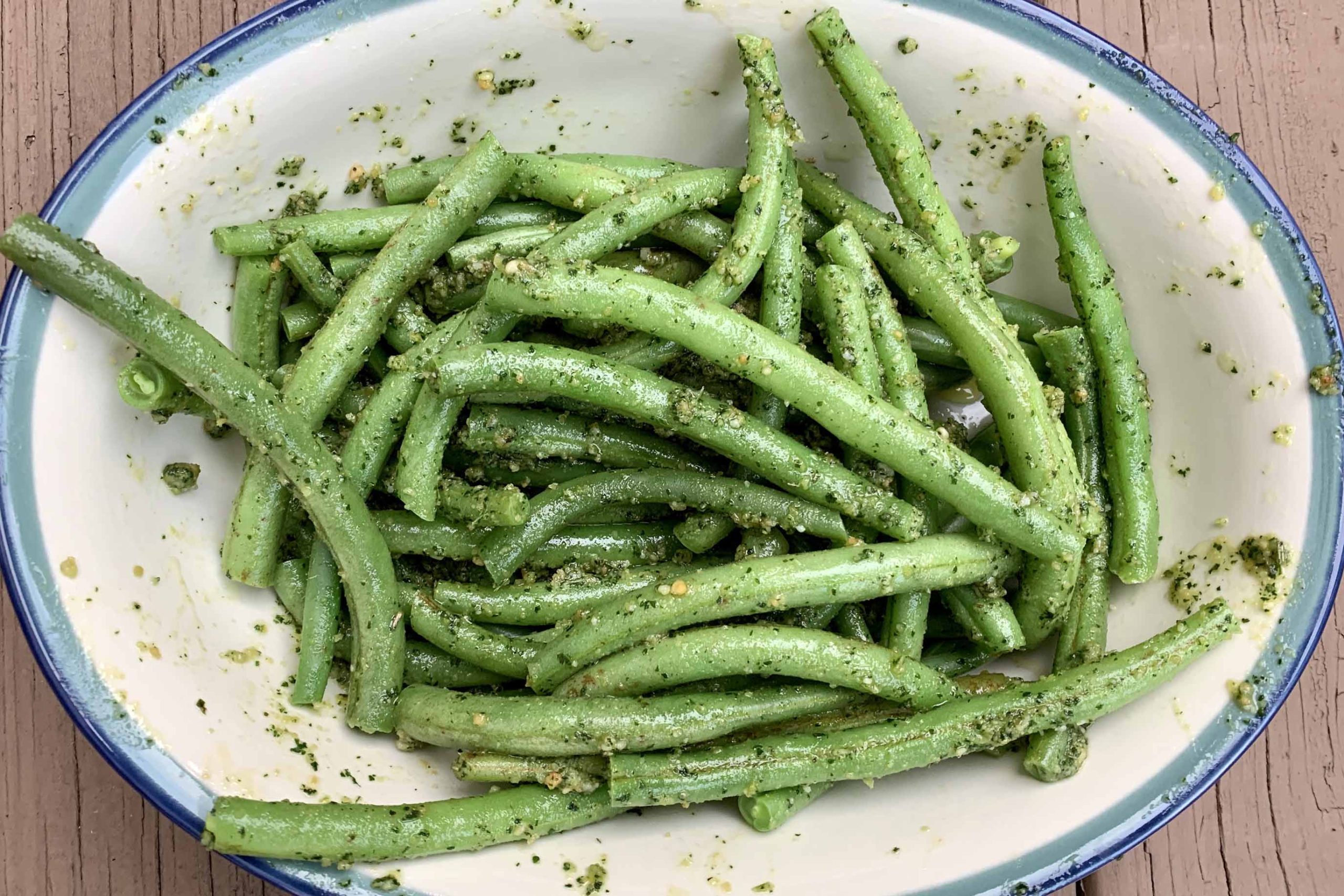 Green Beans with Mint Pesto