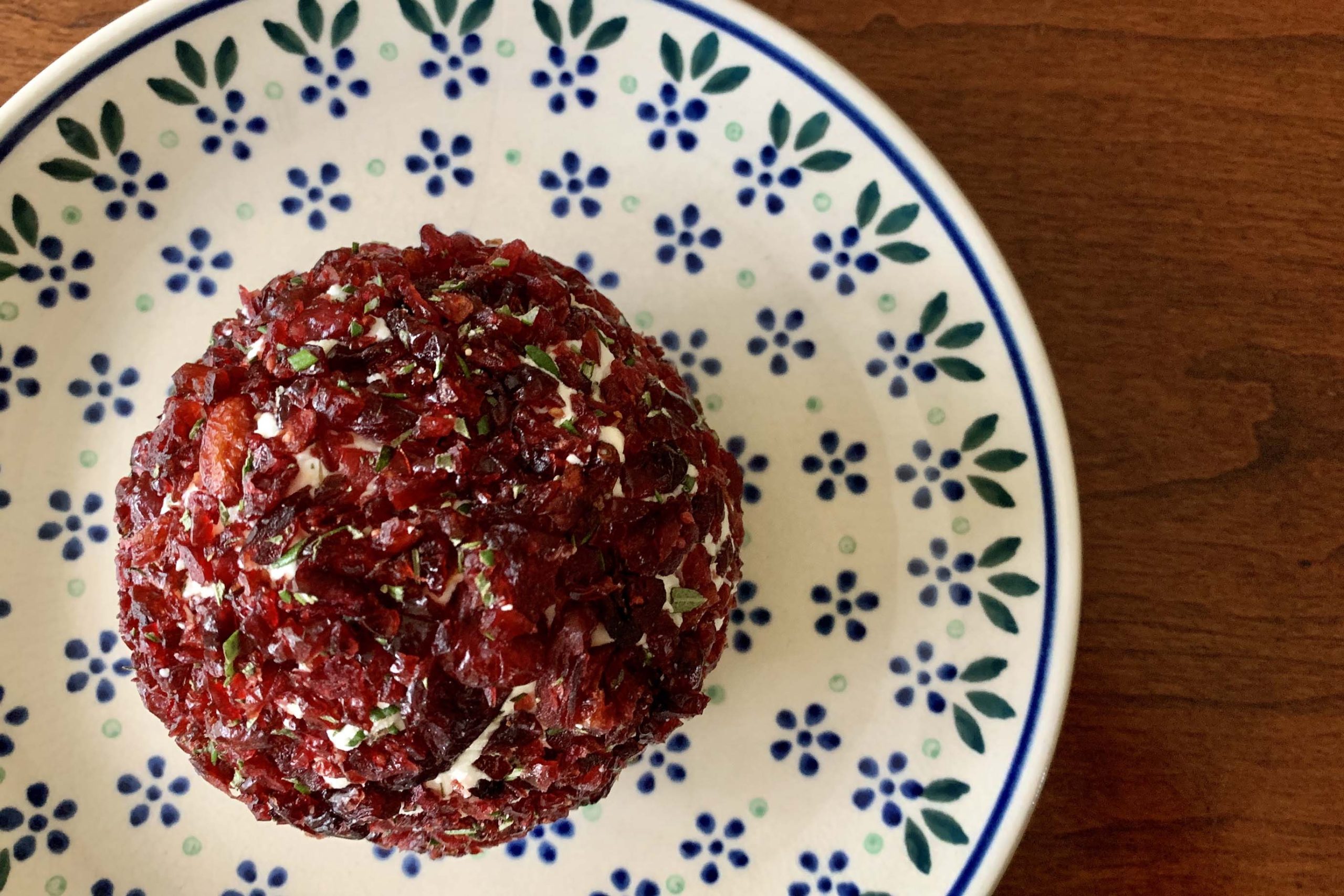 Cranberry and Rosemary Goat Cheese Ball