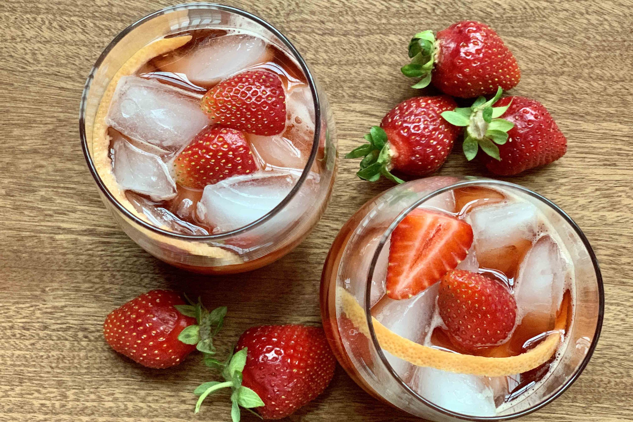 Balsamic-Strawberry Negroni Sbagliato