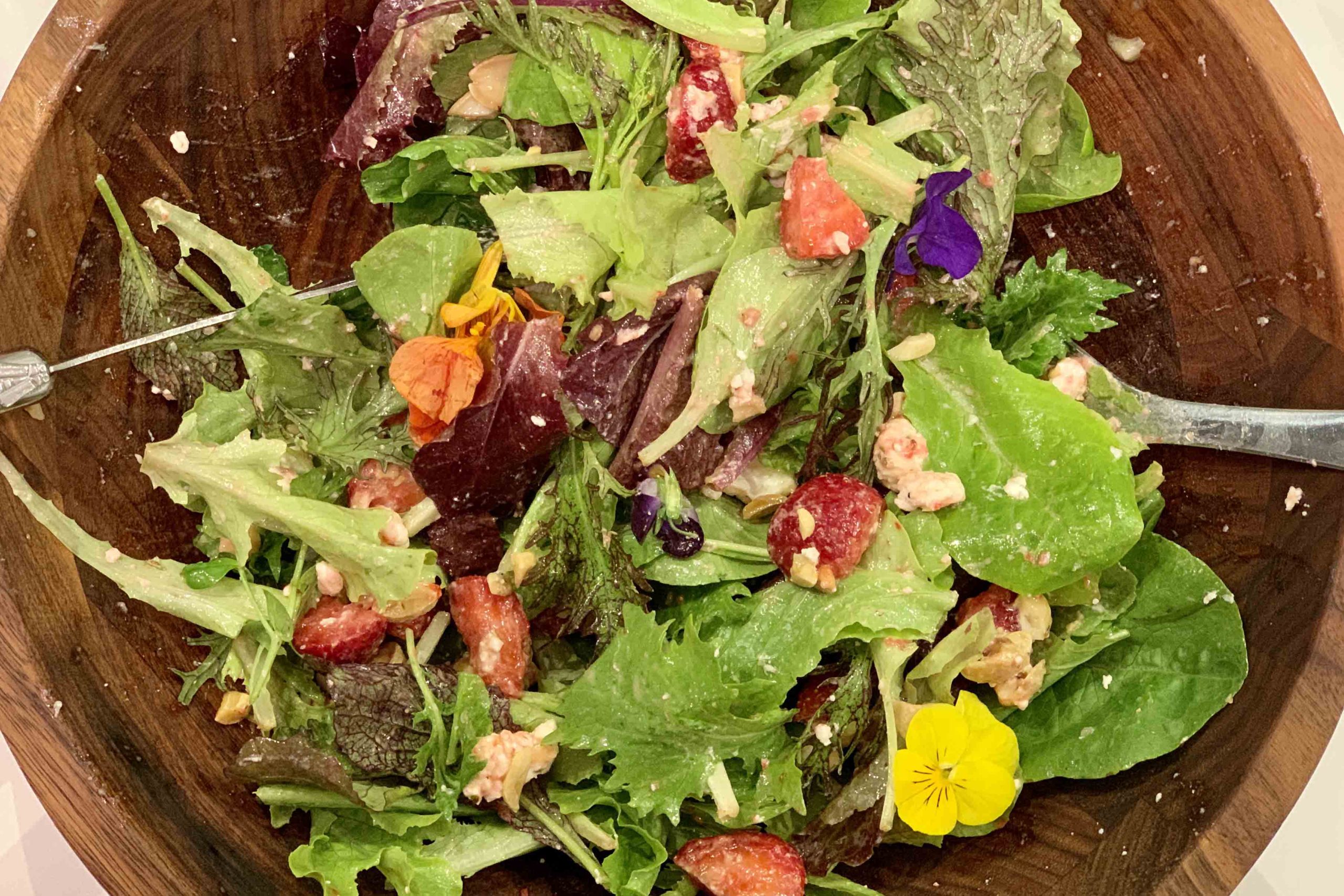 Strawberry, Feta and Almond Salad