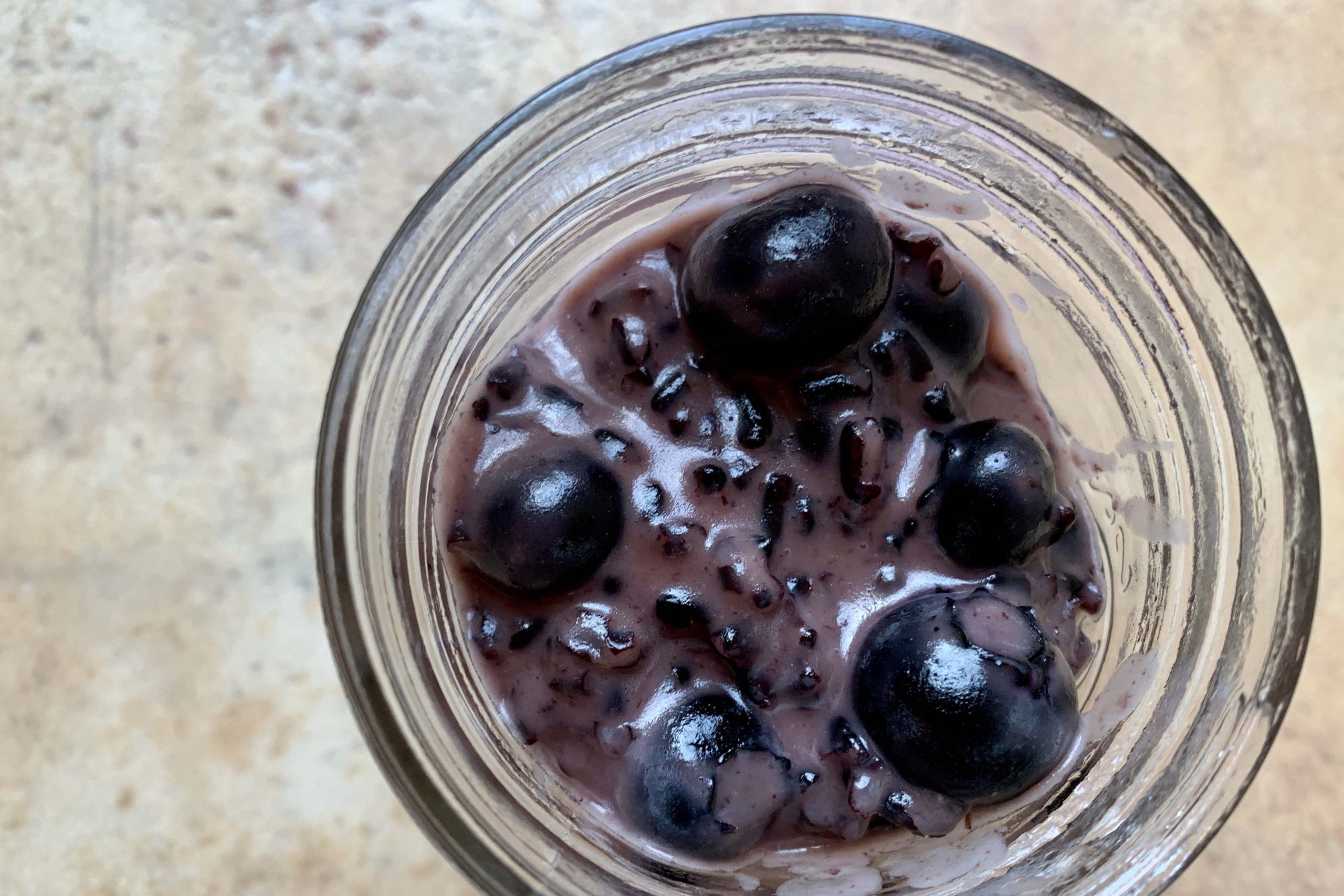 Blueberry Forbidden Rice Pudding