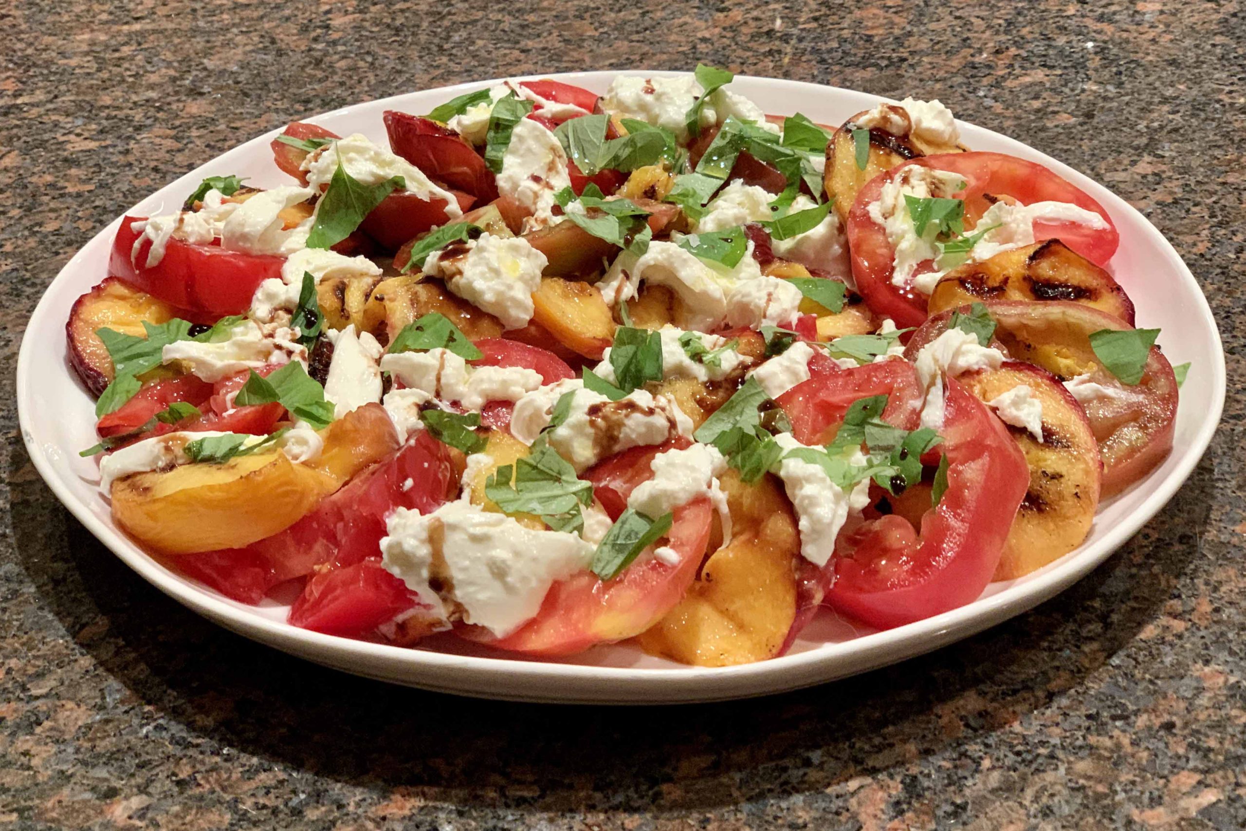 Lauren's Grilled Peach Caprese Salad