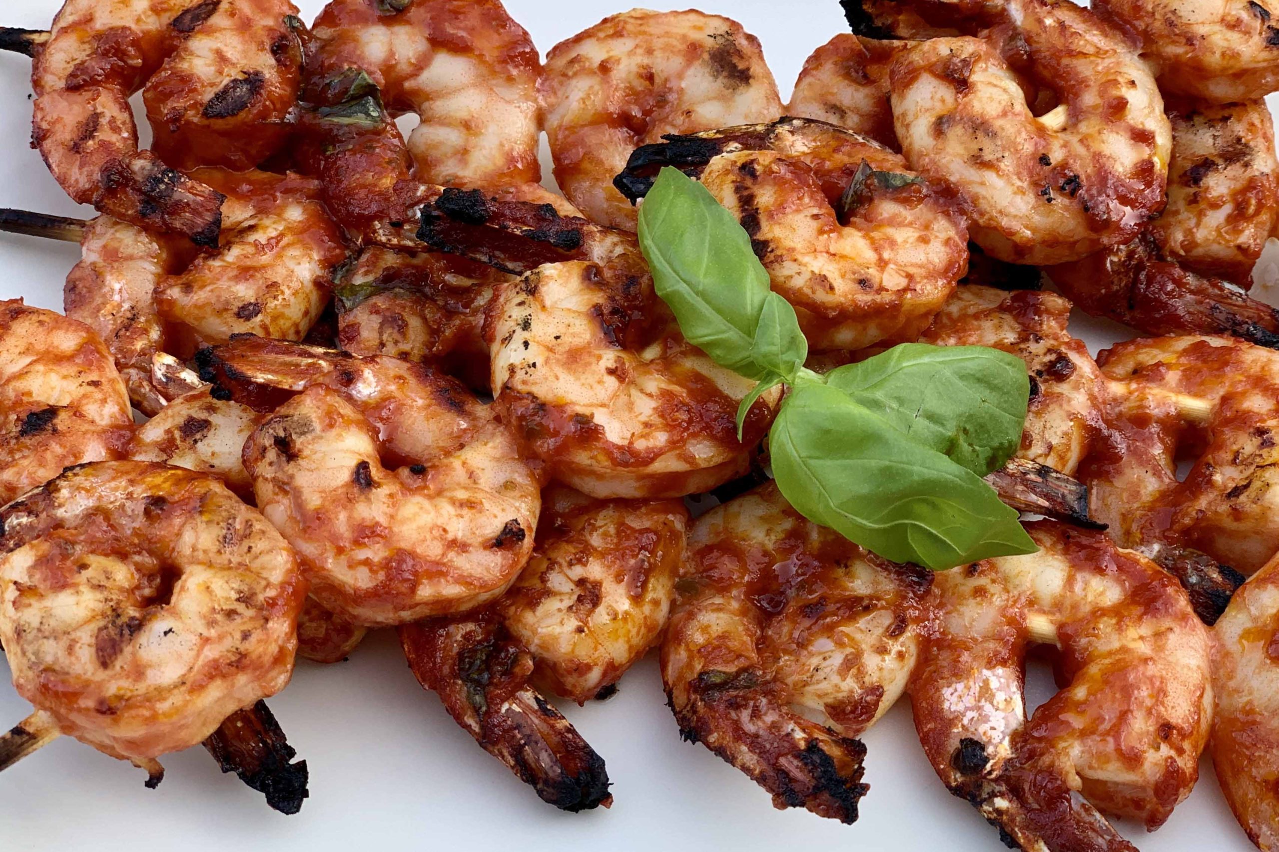 Grilled Tomato-Basil Shrimp