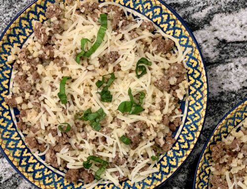 Cheesy Beef and Cauliflower Skillet