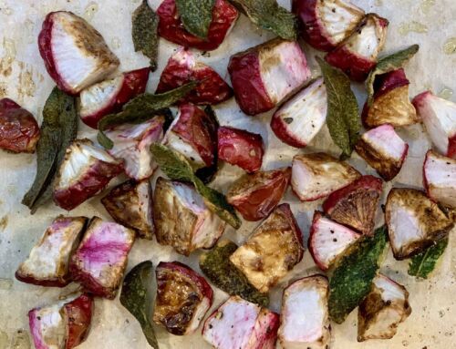 Roasted Turnips with Sage Leaves