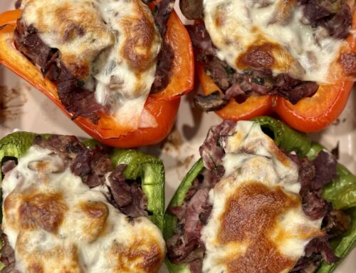 Roast Beef and Provolone Stuffed Peppers