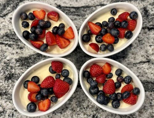 Lemon Custard with Berries