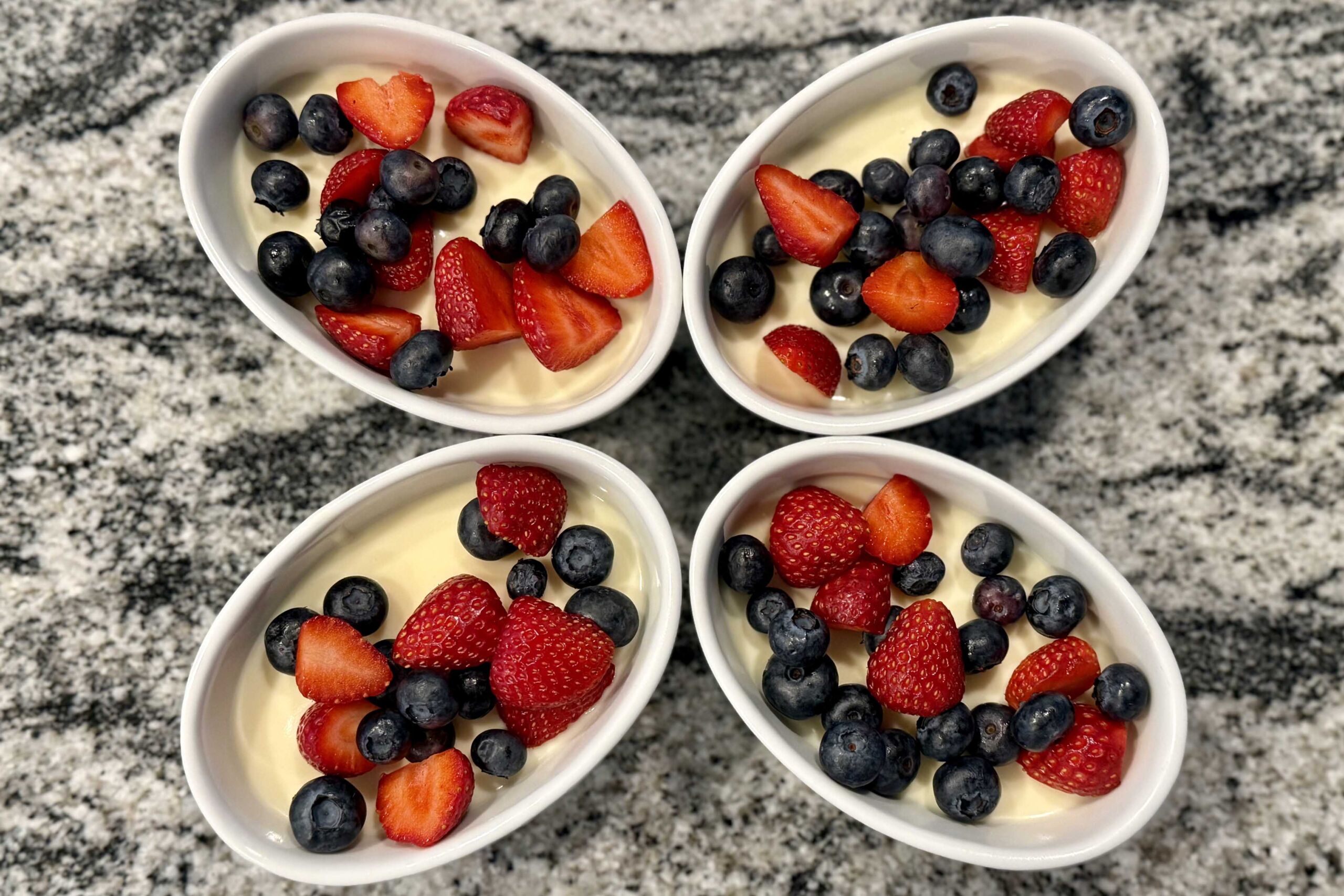 Lemon Custard with Berries