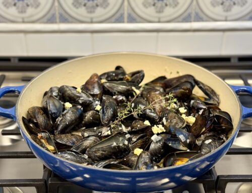 Mussels with Blue Cheese and Pancetta