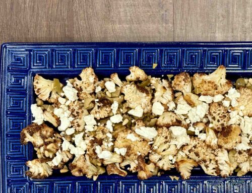 Cauliflower with Pine Nuts, Olives and Feta