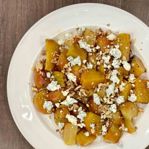 Roasted Beets with Blue Cheese and Walnuts