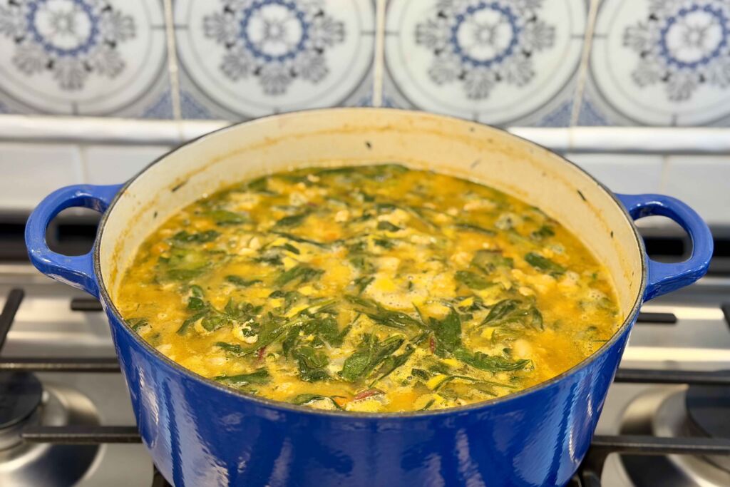 Turkey, White Beans and Greens Soup