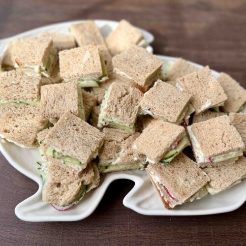 Cucumber and Radish Tea Sandwiches (Vegan)