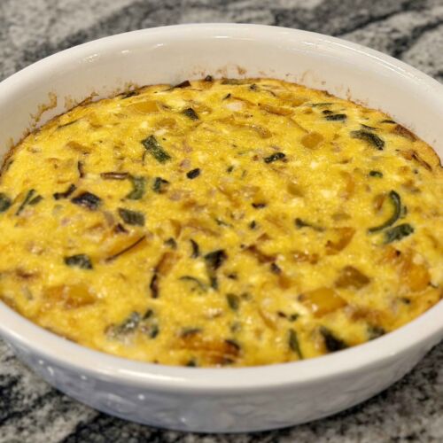 Pepper and Feta Crustless Quiche