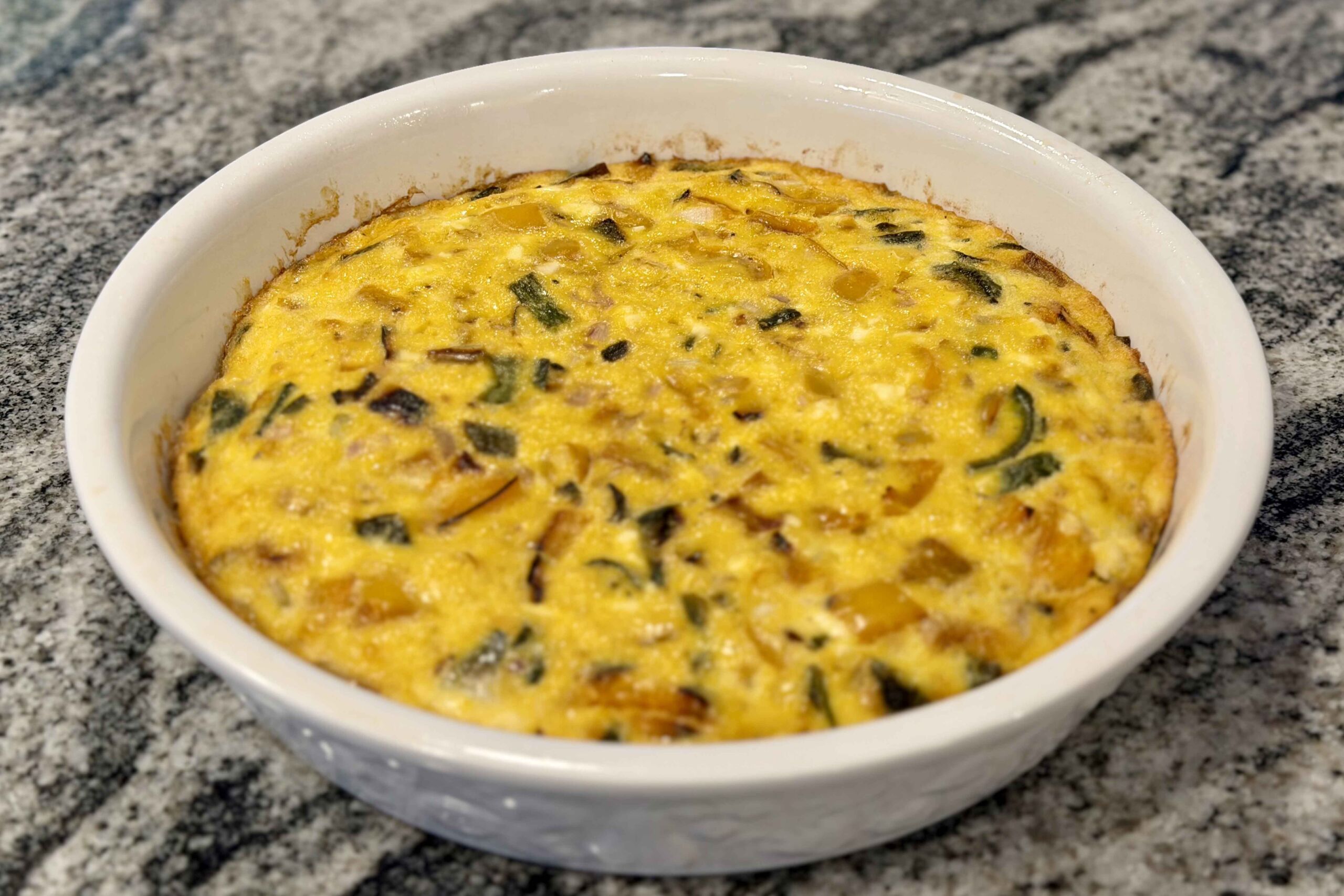 Pepper and Feta Crustless Quiche