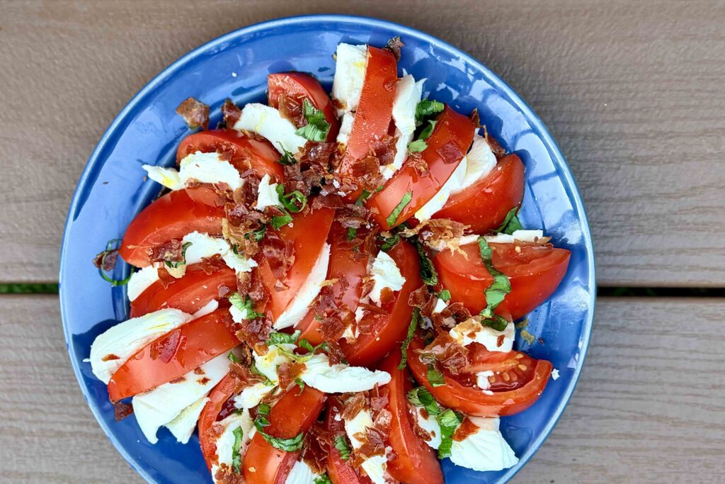 Caprese Salad with Crispy Prosciutto Caprese Salad with Crispy Prosciutto