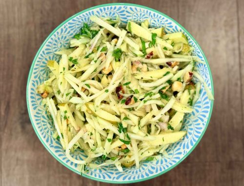 Kohlrabi and Green Apple Slaw